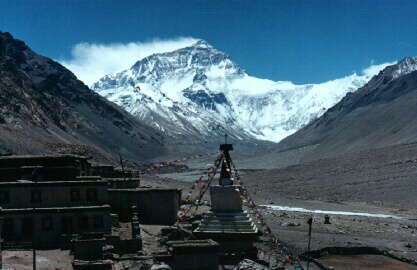 Mount Everest With Rongphu Monastery 